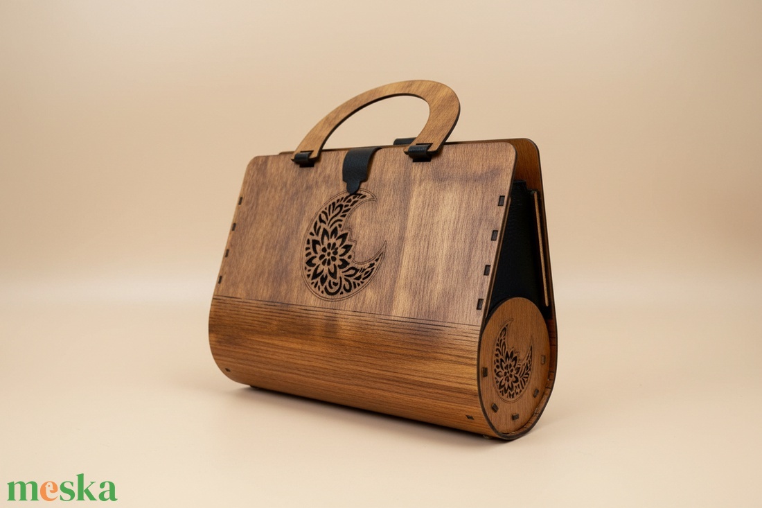 Lézervágott fa kézitáska - táska & tok - kézitáska & válltáska - kézitáska - Meska.hu