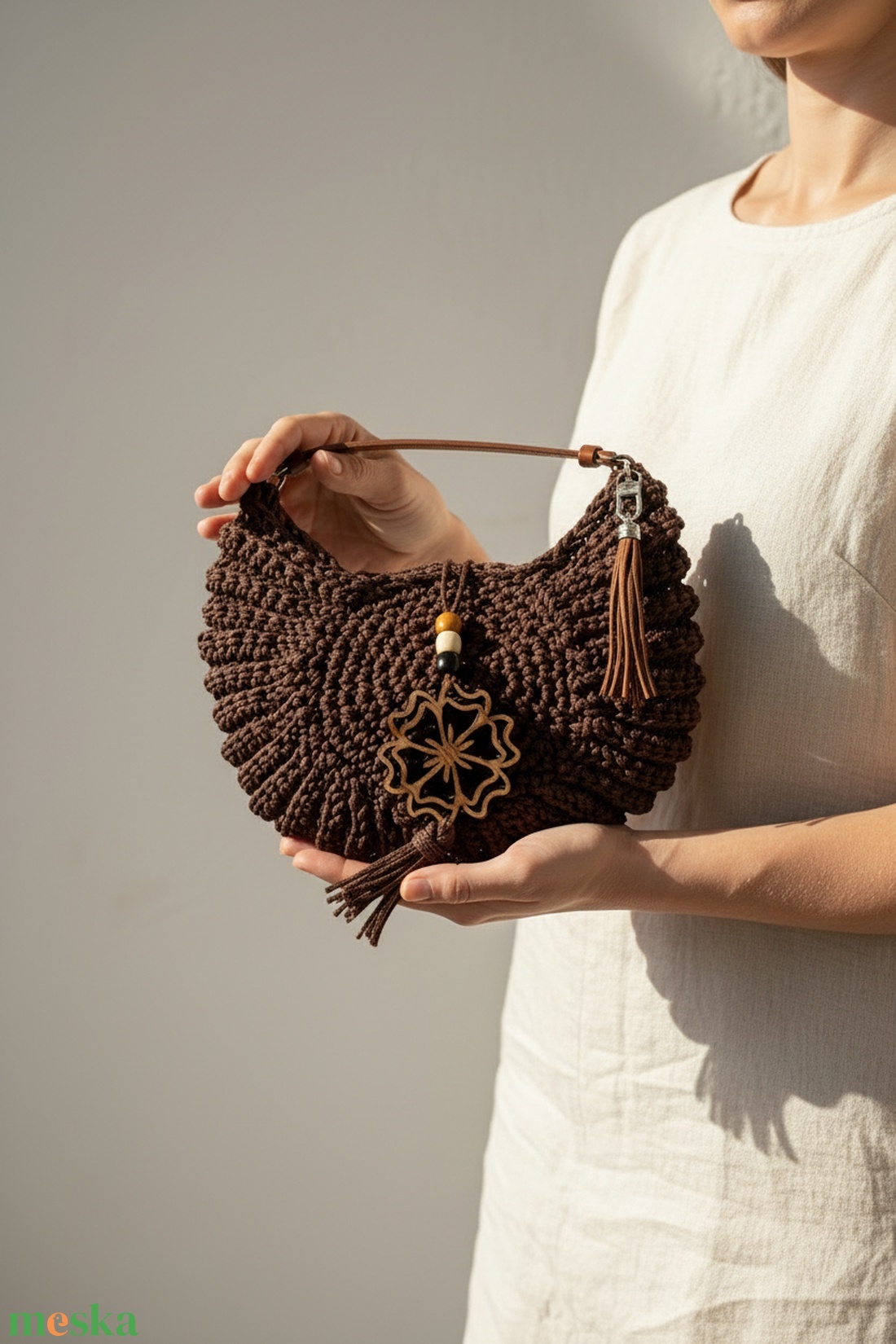 Horgolt Oreo válltáska - táska & tok - kézitáska & válltáska - kézitáska - Meska.hu