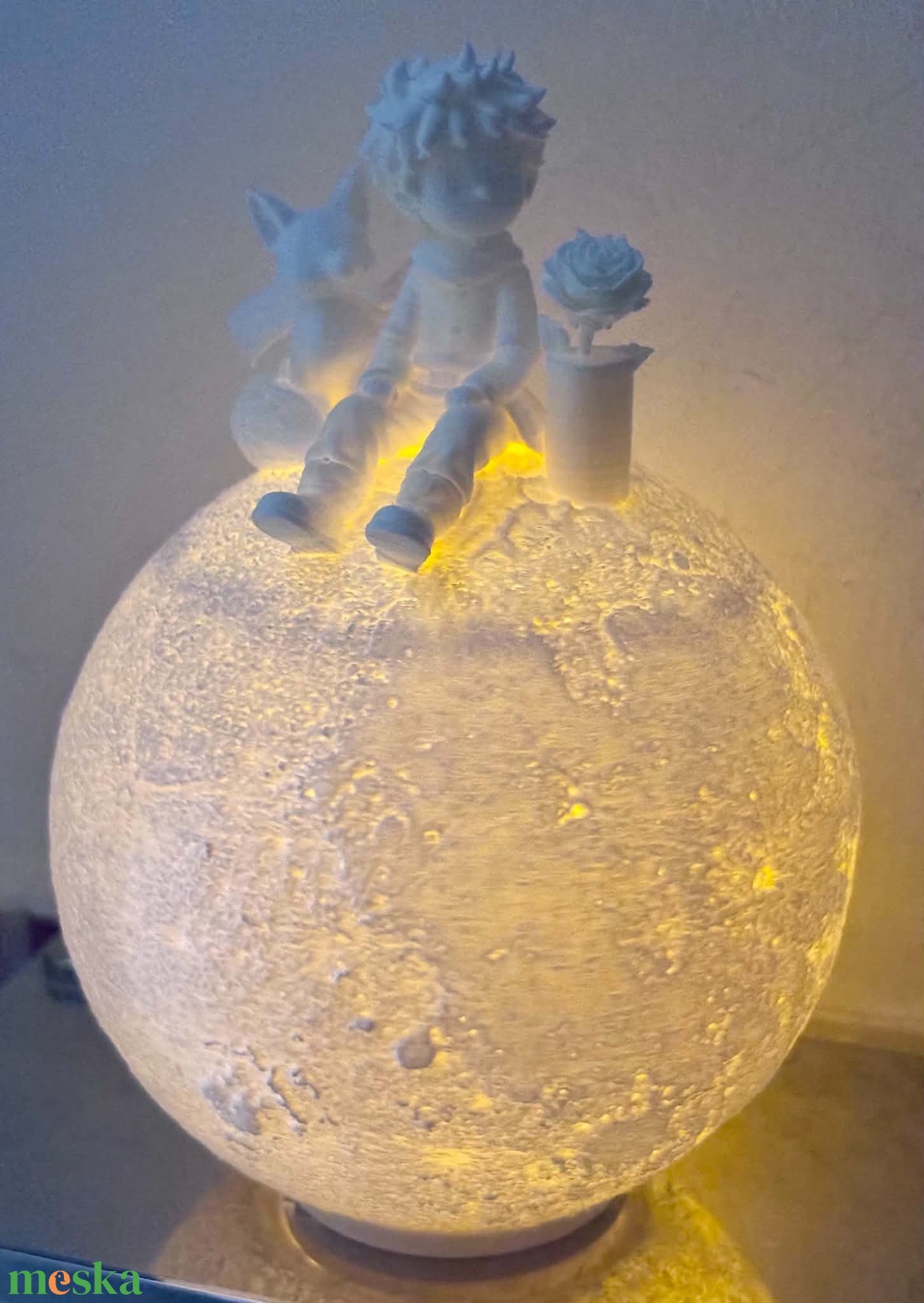 A kis herceg holdlámpa � Meleg fényű LED éjszakai fény és hangulatlámpa (10x15 cm) - otthon & életmód - lámpa - hangulatlámpa - Meska.hu