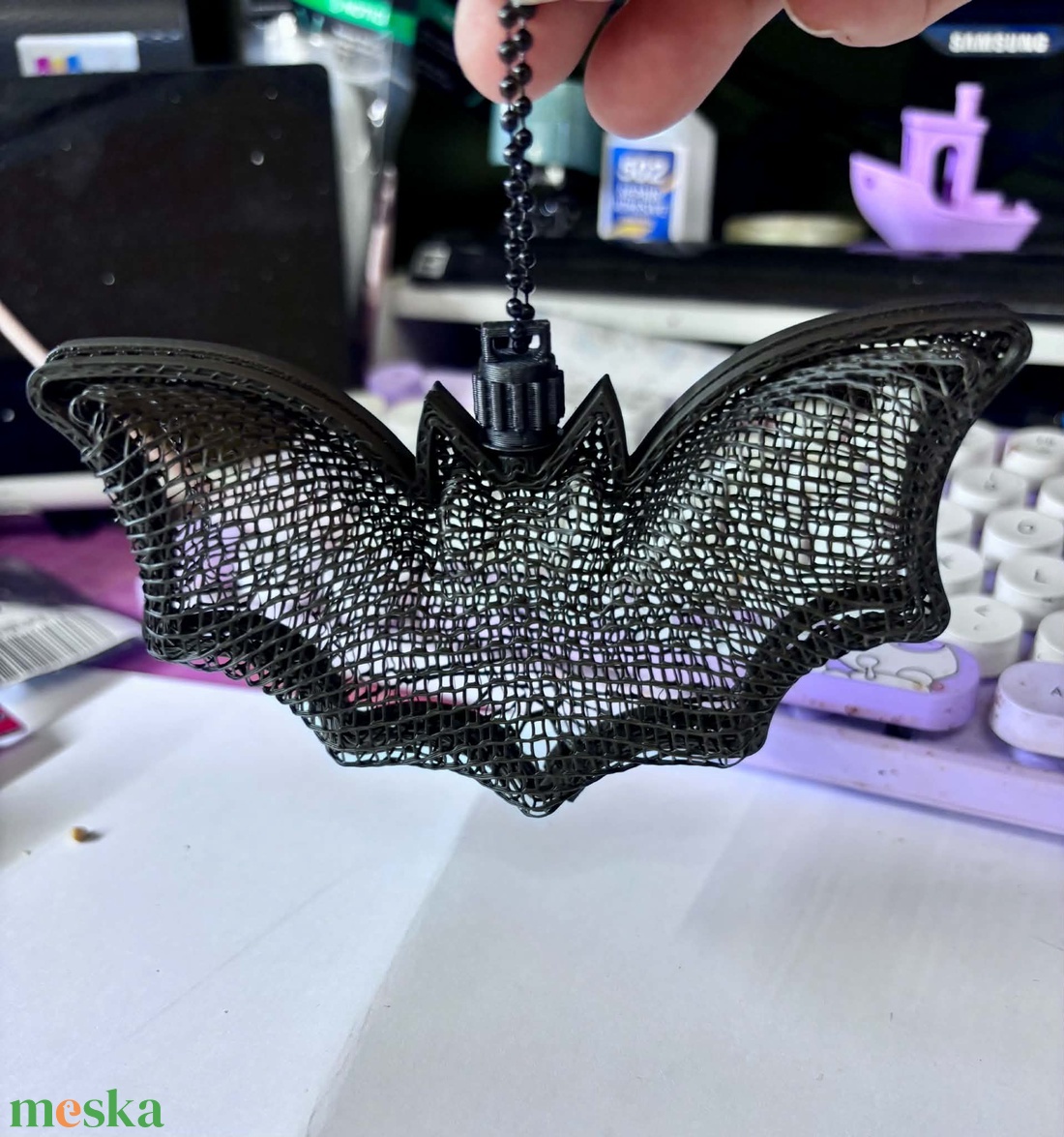3D nyomtatott melegen formált denevér � ajándéktartó - otthon & életmód - dekoráció - halloween - halloweeni figurák - Meska.hu