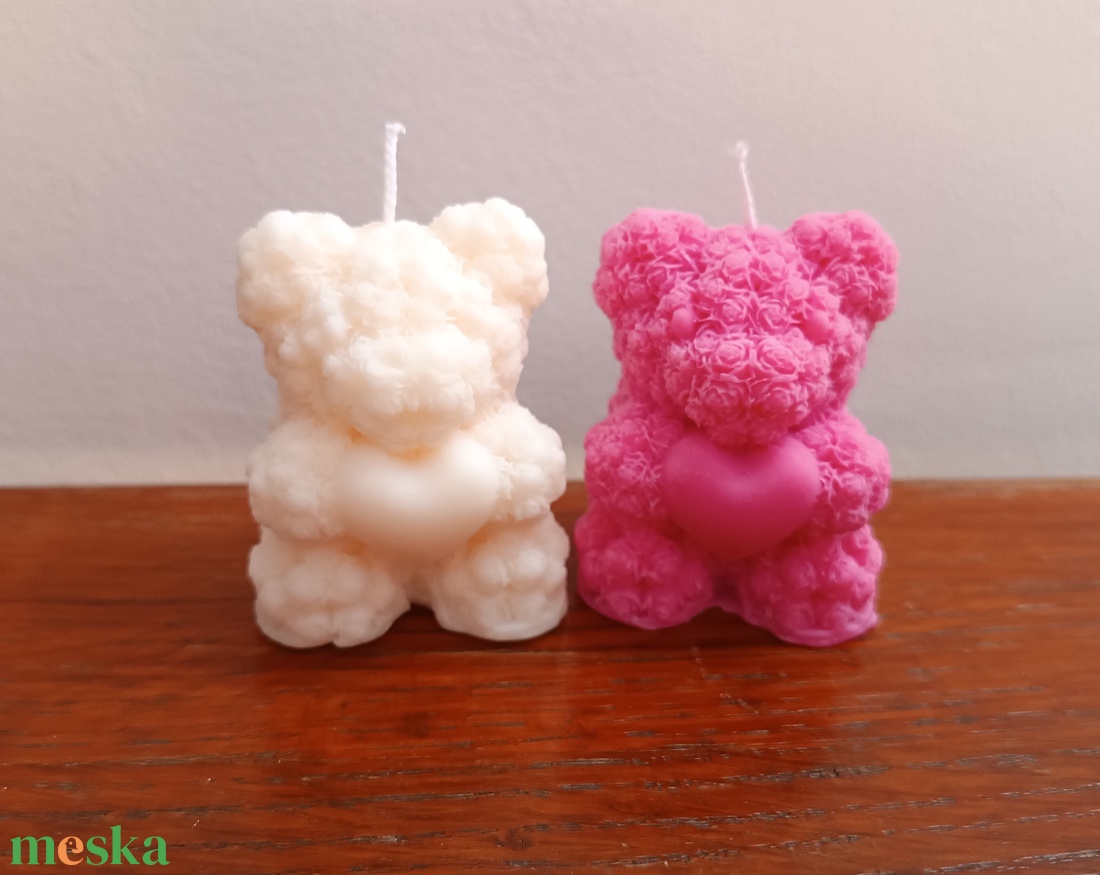 Szója Rózsamaci gyertya díszcsomagolásban, Anyák napjára - kellékek & szerszámok - dekorációs kellékek - dekorációs gyertya - Meska.hu