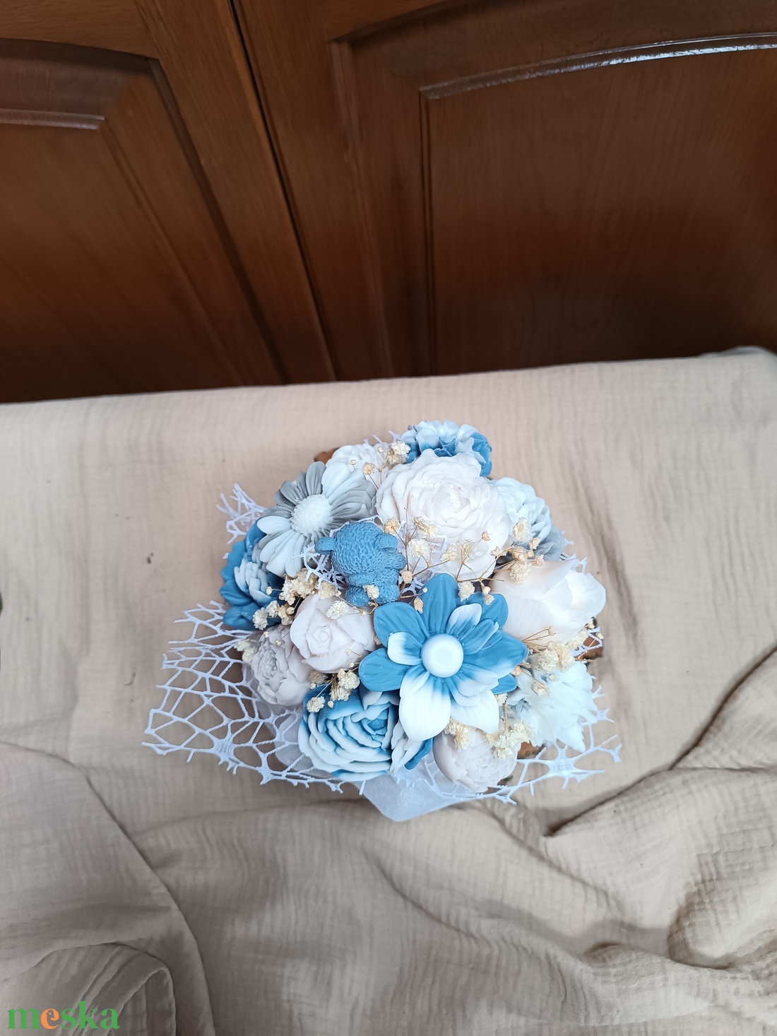 Szójaviasz virágbox kerámia kaspóban, Anyák Napjára - kellékek & szerszámok - vegyes alapanyag - gyertya alapanyag - szójaviasz gyertya alapanyag - Meska.hu