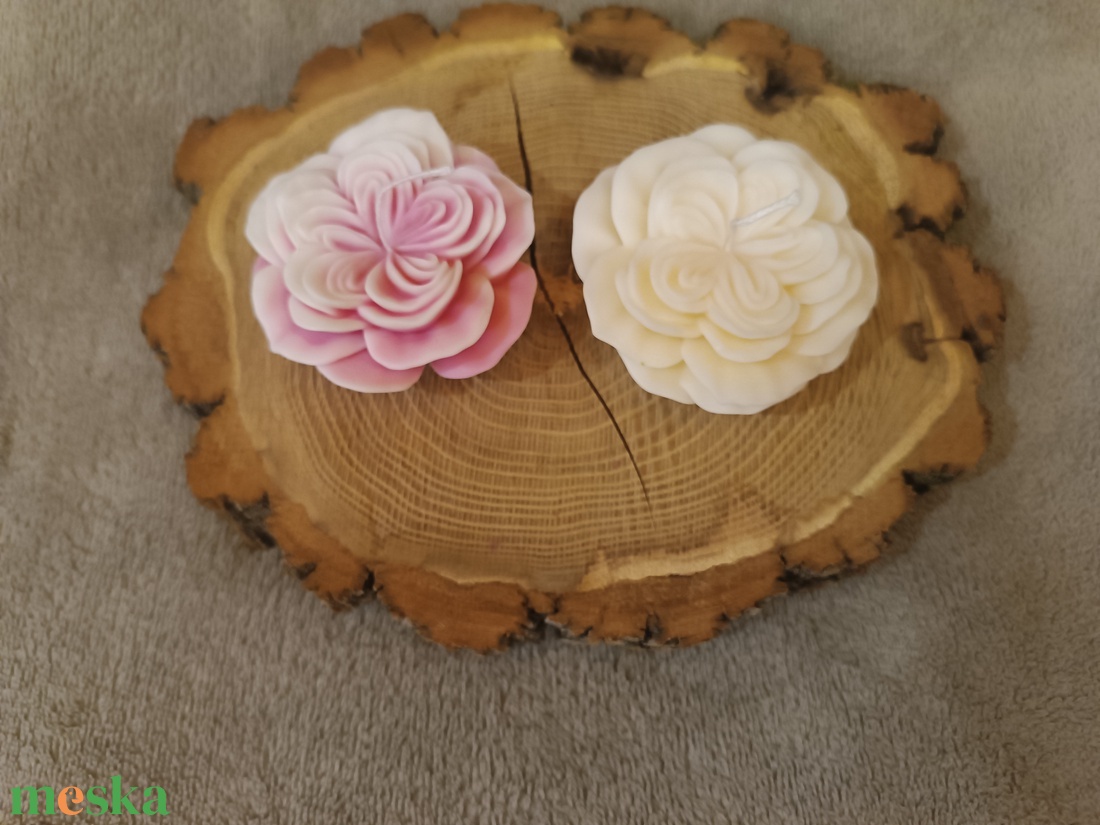 Szójaviasz rózsa gyertya, Anyák napjára - otthon & életmód - gyertya, illat, aroma - gyertya - Meska.hu