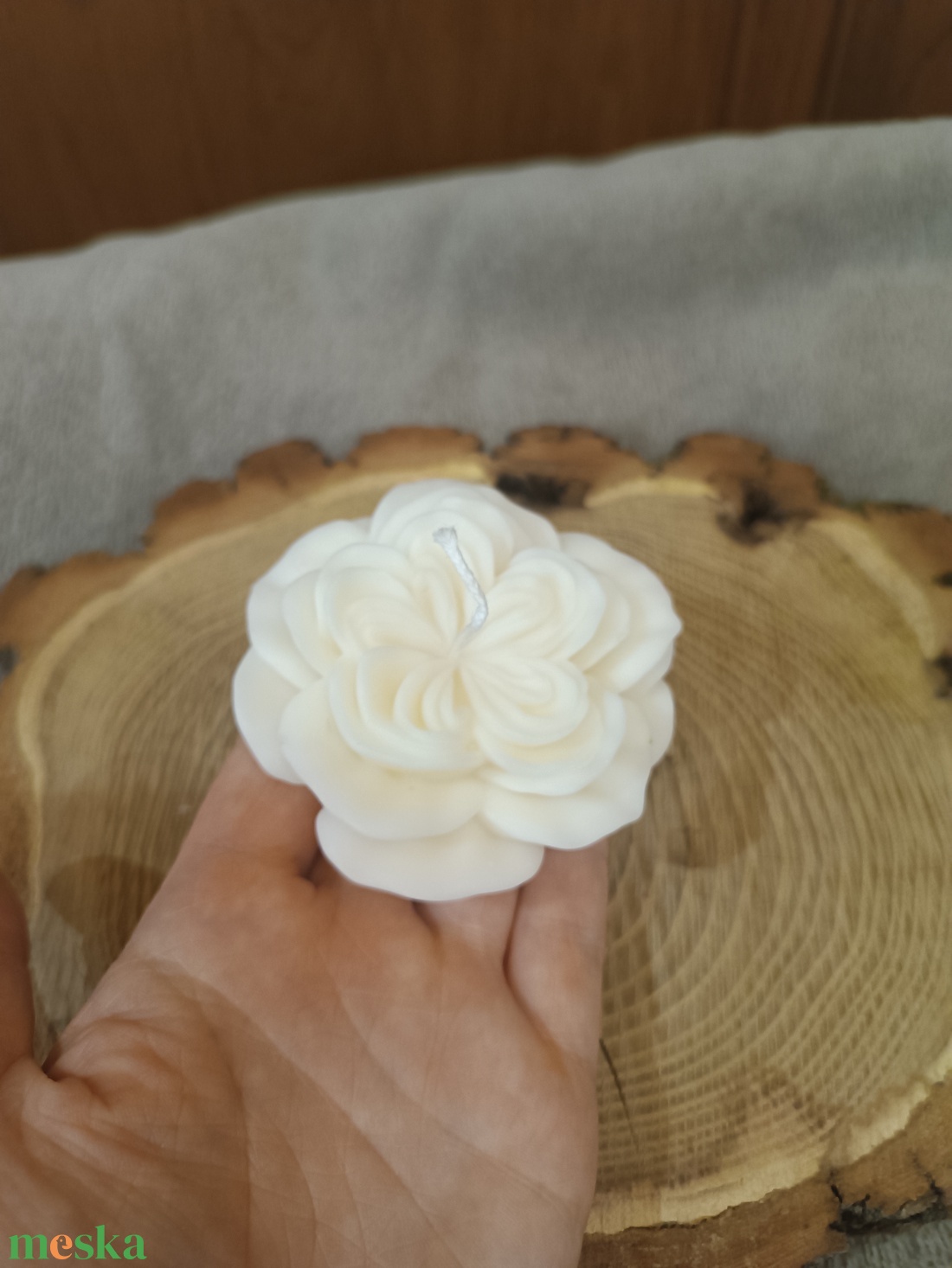 Szójaviasz rózsa gyertya, Anyák napjára - otthon & életmód - gyertya, illat, aroma - gyertya - Meska.hu