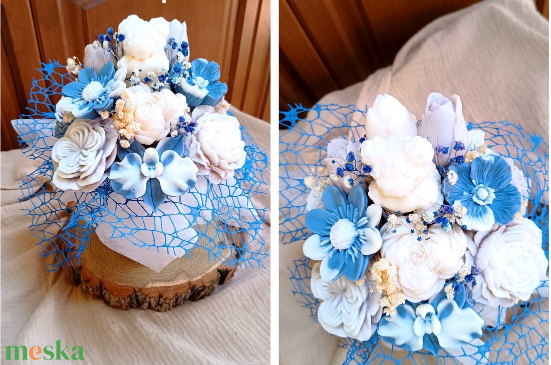 Szójaviasz virágbox kerámia kaspóban, Anyák Napjára - otthon & életmód - virágdekoráció - virágok - virágbox - Meska.hu