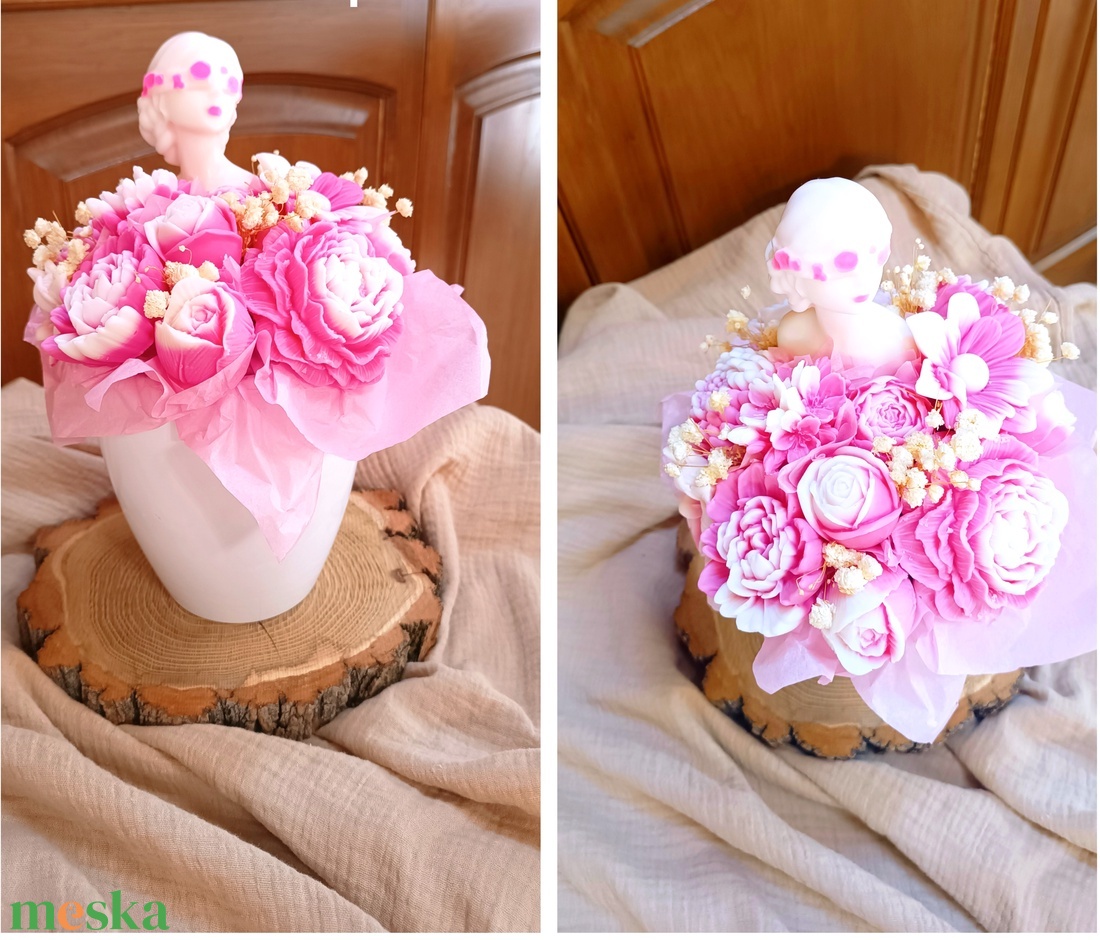 Szójaviasz virágbox kerámia kaspóban, Anyák Napjára - otthon & életmód - virágdekoráció - virágok - virágbox - Meska.hu