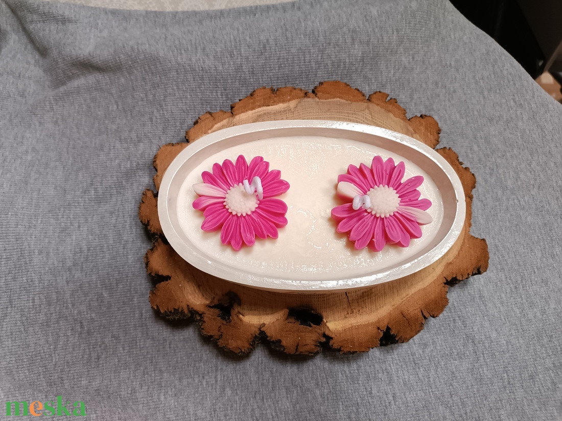 Cseresznyevirág illatú szójaviasz gyertyatál  - otthon & életmód - gyertya, illat, aroma - gyertya - Meska.hu