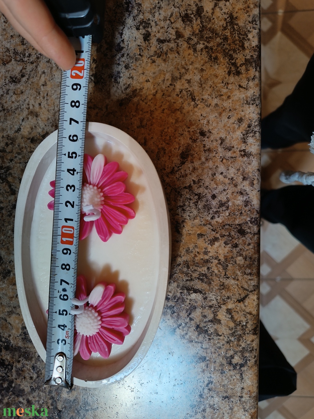 Cseresznyevirág illatú szójaviasz gyertyatál  - otthon & életmód - gyertya, illat, aroma - gyertya - Meska.hu