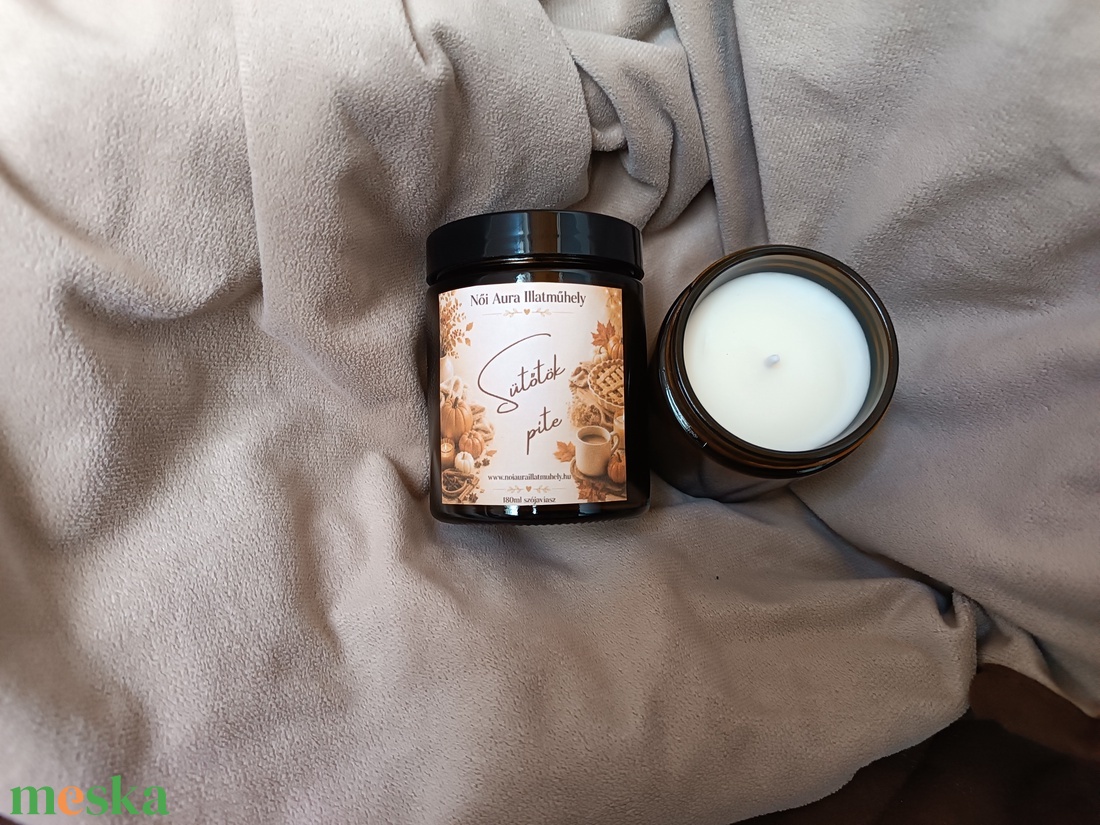 Sütőtök pite szójaviasz illatgyertya 180ml - otthon & életmód - gyertya, illat, aroma - gyertya - Meska.hu