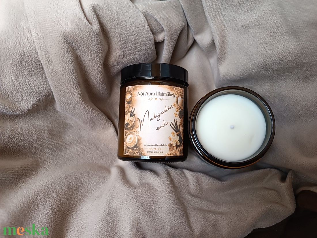 Madagaszkári Vanília szójaviasz illatgyertya 180ml - otthon & életmód - gyertya, illat, aroma - gyertya - Meska.hu