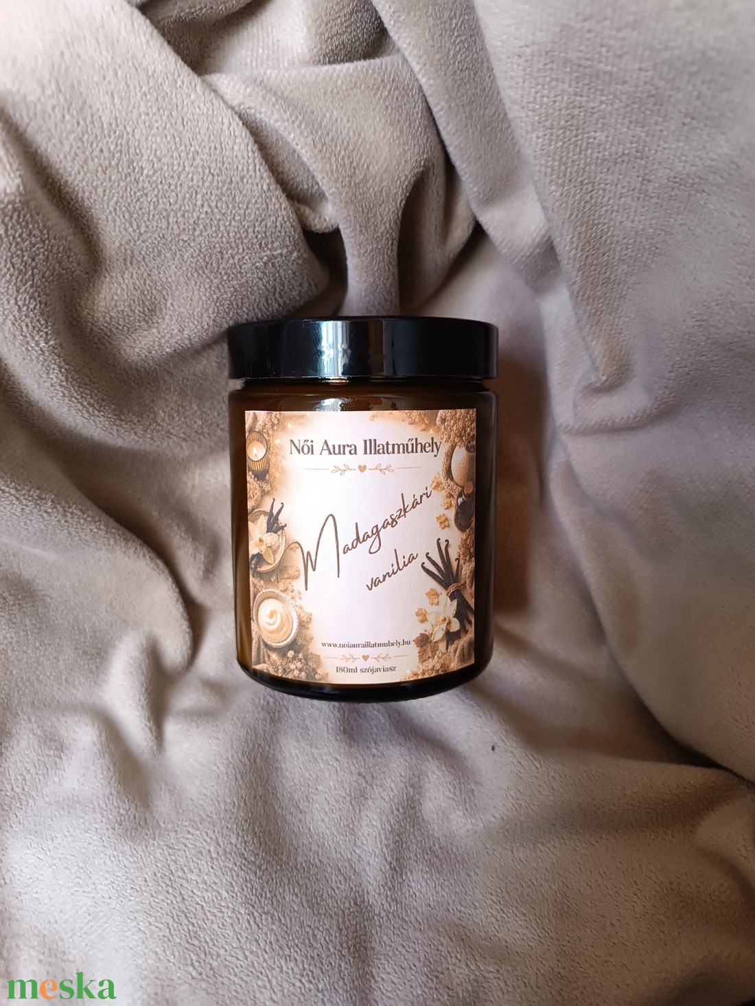 Madagaszkári Vanília szójaviasz illatgyertya 180ml - otthon & életmód - gyertya, illat, aroma - gyertya - Meska.hu