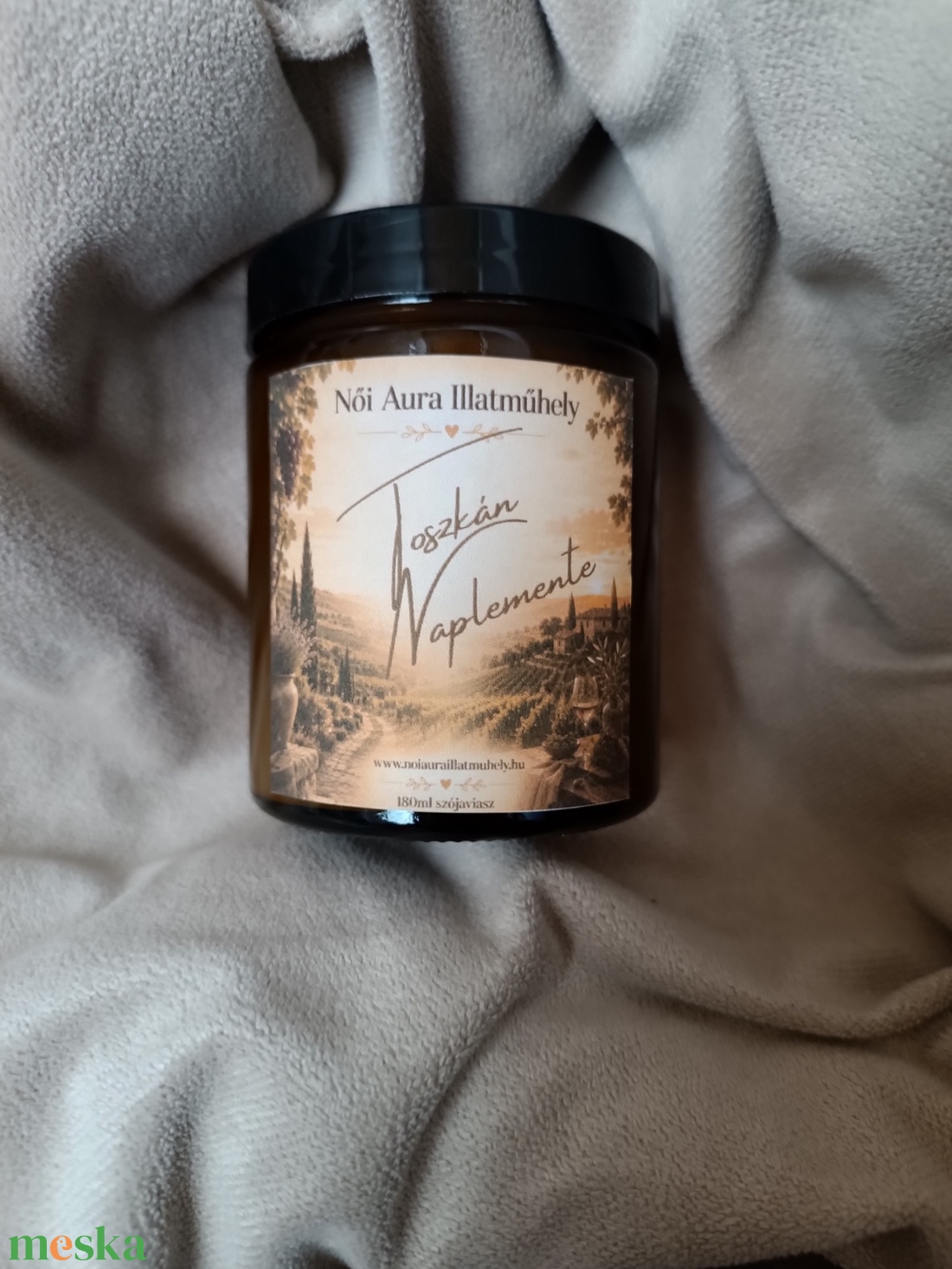 Toszkán Naplemente szójaviasz illatgyertya 180ml - otthon & életmód - gyertya, illat, aroma - gyertya - Meska.hu