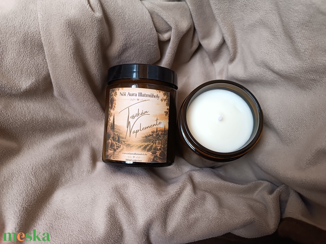 Toszkán Naplemente szójaviasz illatgyertya 180ml - otthon & életmód - gyertya, illat, aroma - gyertya - Meska.hu