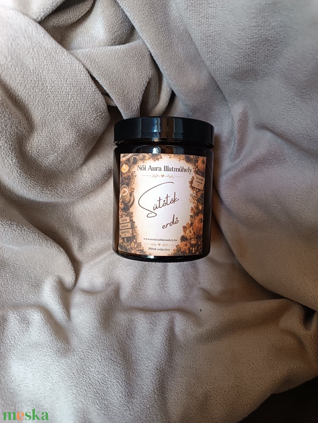 Sütőtök erdő szójaviasz illatgyertya 180ml - otthon & életmód - gyertya, illat, aroma - gyertya - Meska.hu