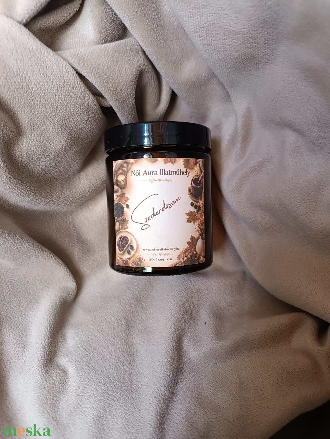 Szederdzsem szójaviasz illatgyertya 180ml - otthon & életmód - gyertya, illat, aroma - gyertya - Meska.hu