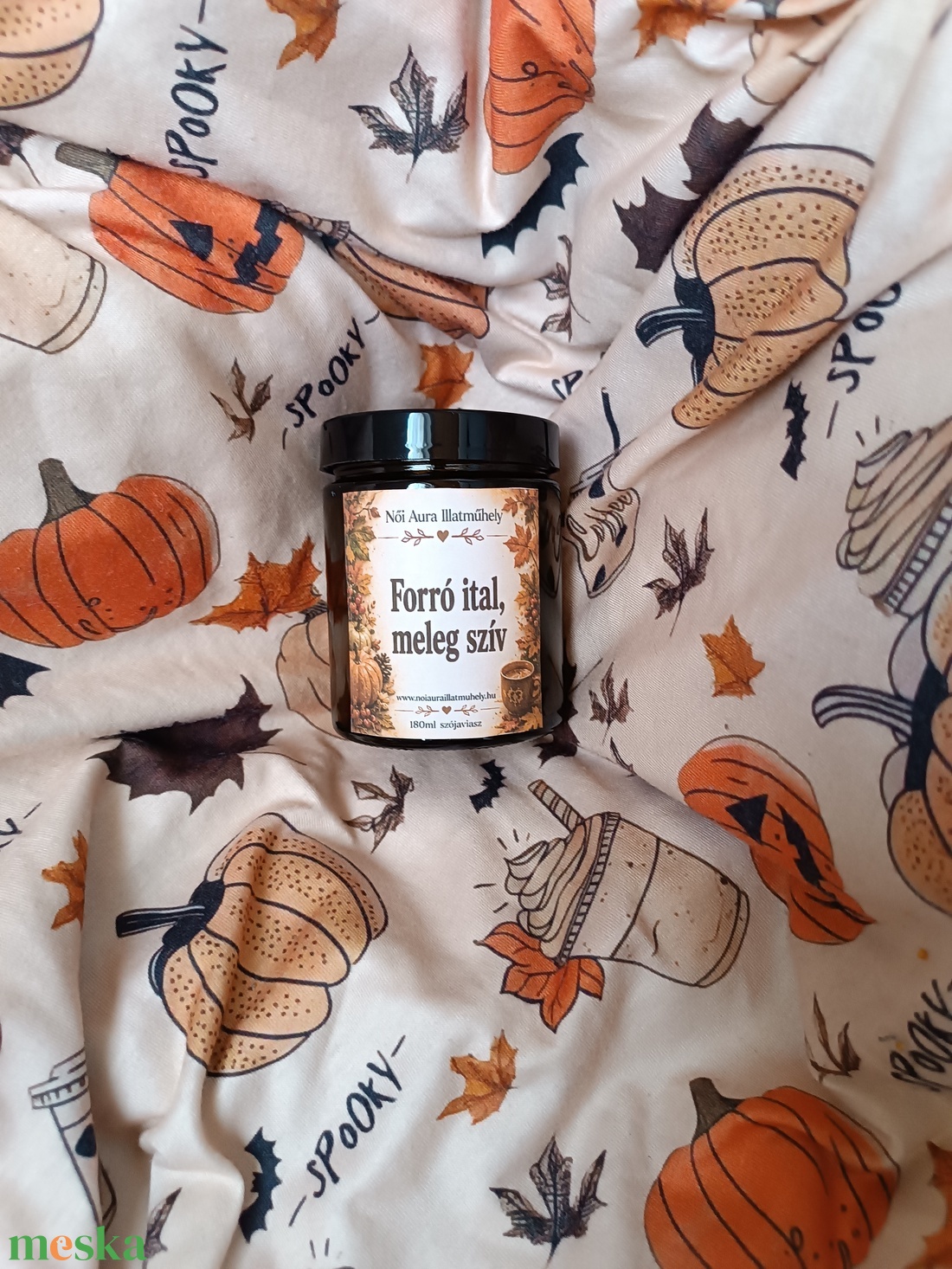 Őszi feliratos szójaviasz illatgyertya 180ml (többféle illat) - otthon & életmód - gyertya, illat, aroma - gyertya - Meska.hu
