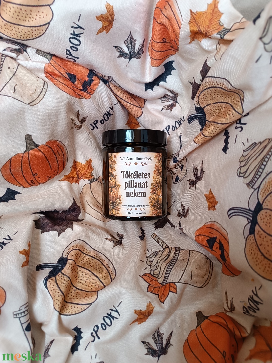 Őszi feliratos szójaviasz illatgyertya 180ml (többféle illat) - otthon & életmód - gyertya, illat, aroma - gyertya - Meska.hu