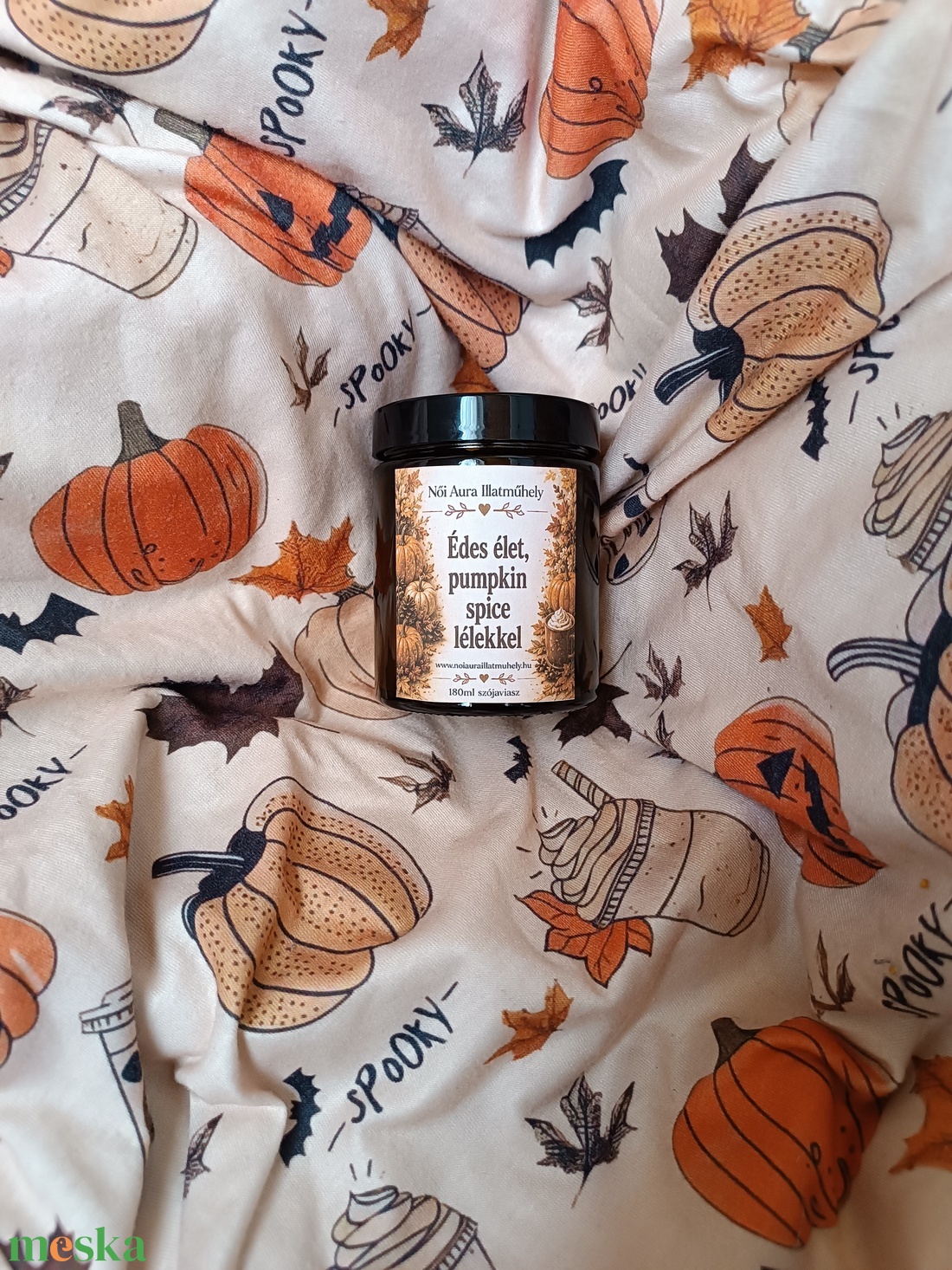 Őszi feliratos szójaviasz illatgyertya 180ml (többféle illat) - otthon & életmód - gyertya, illat, aroma - gyertya - Meska.hu