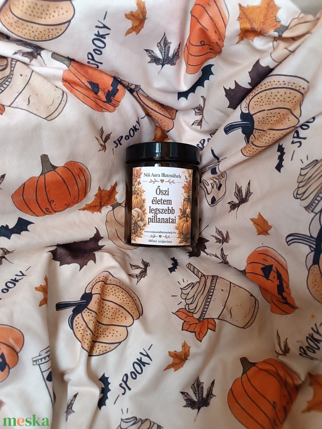 Őszi feliratos szójaviasz illatgyertya 180ml (többféle illat) - otthon & életmód - gyertya, illat, aroma - gyertya - Meska.hu