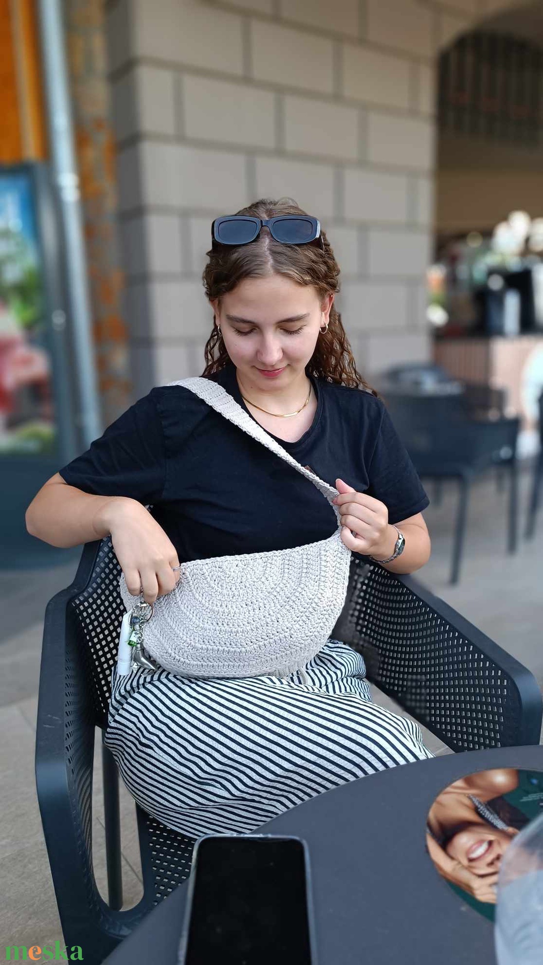 Halfmoon táska - táska & tok - kézitáska & válltáska - vállon átvethető táska - Meska.hu