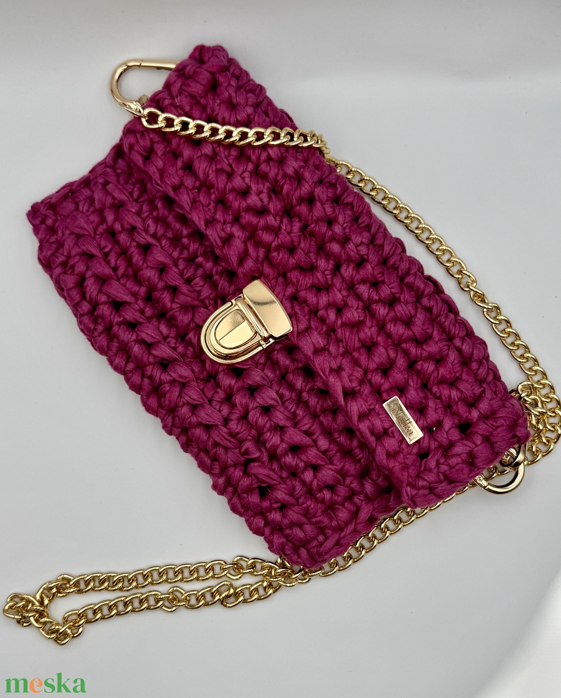 Horgolt borítéktáska - táska & tok - kézitáska & válltáska - válltáska - Meska.hu