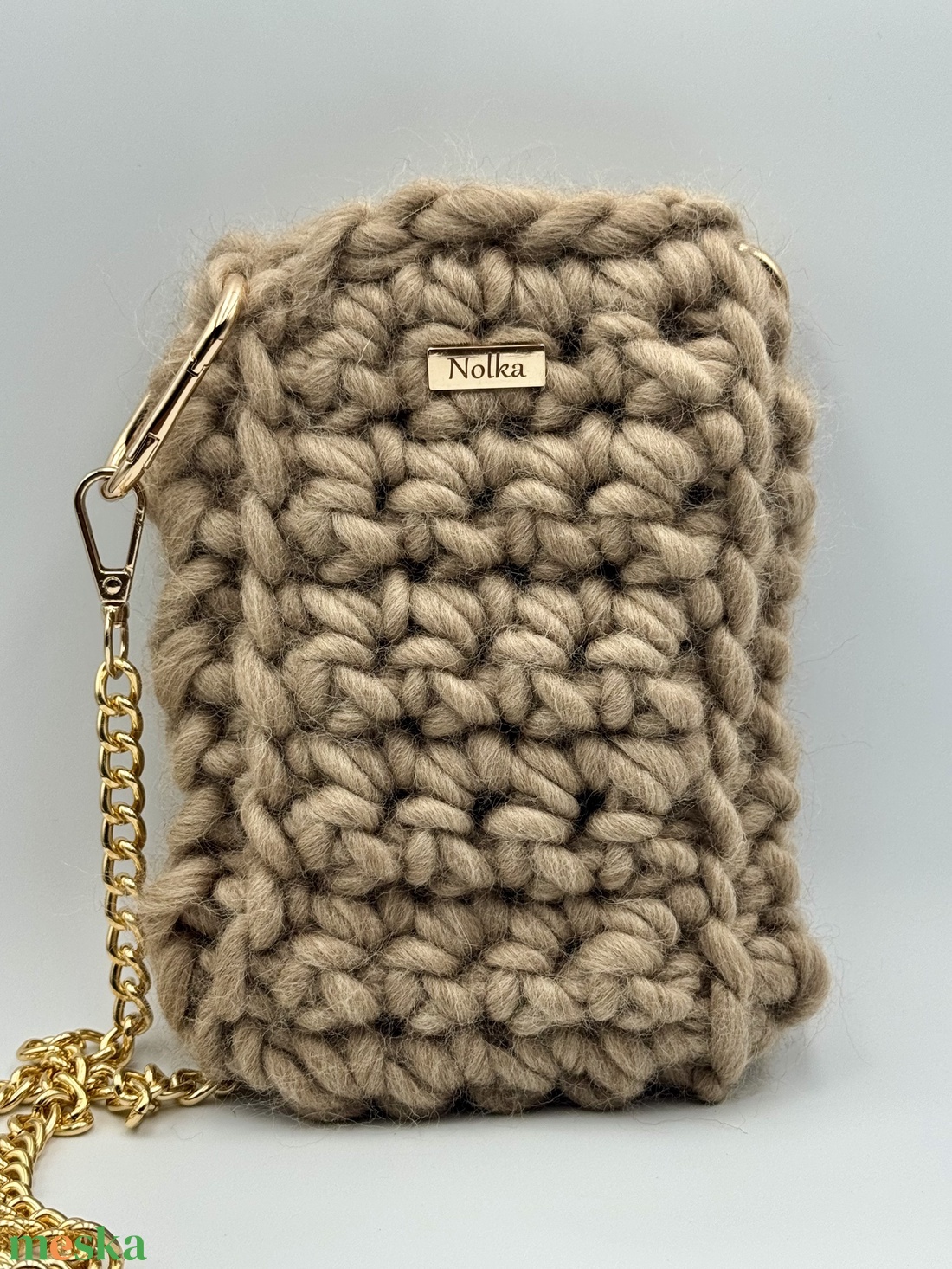 Wool Macchiato horgolt mobiltelefon tartó  - táska & tok - pénztárca & más tok - telefontok - Meska.hu