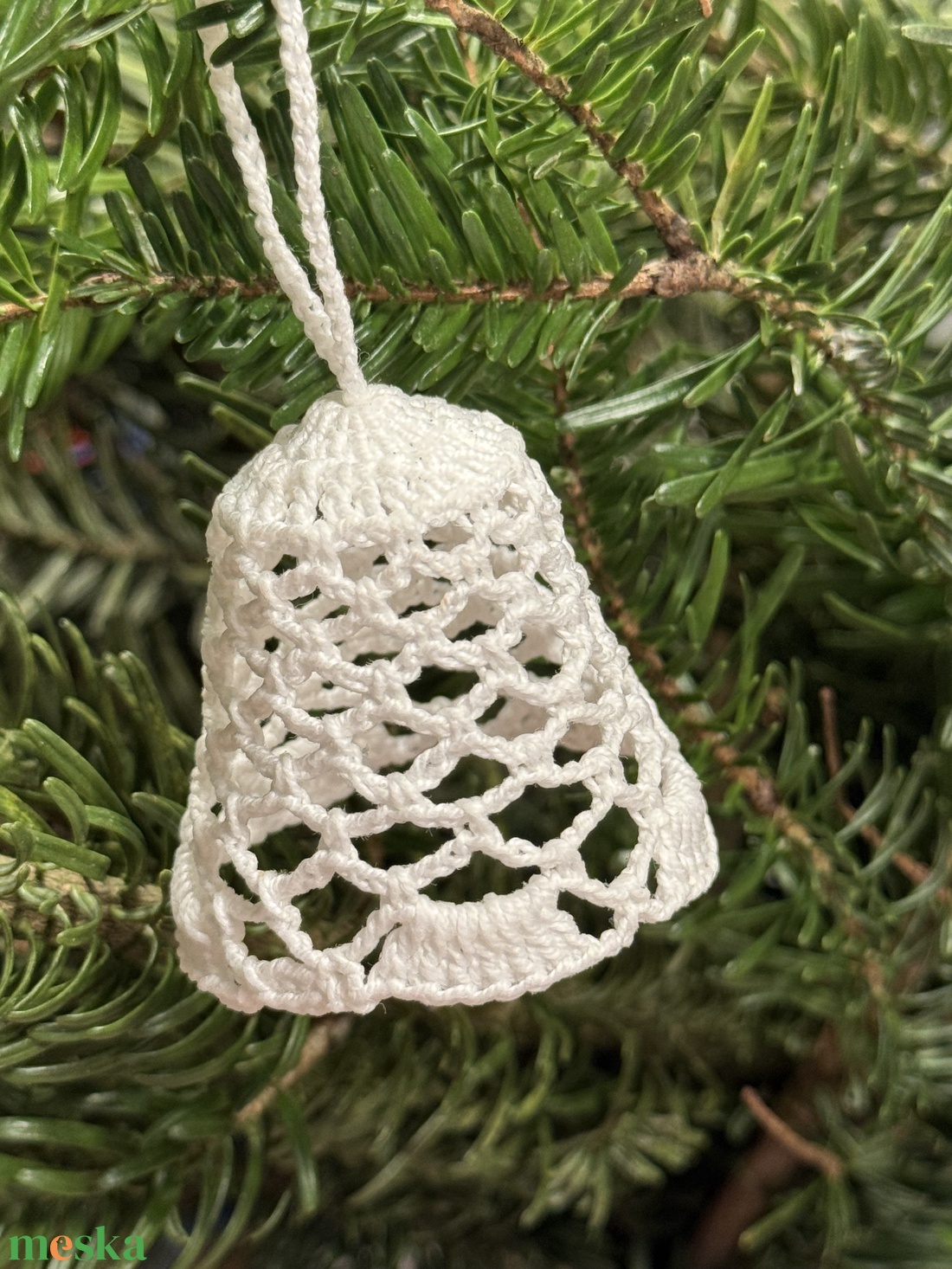 Horgolt harang karácsonyi  dísz - karácsony - karácsonyi lakásdekoráció - karácsonyfadíszek - Meska.hu