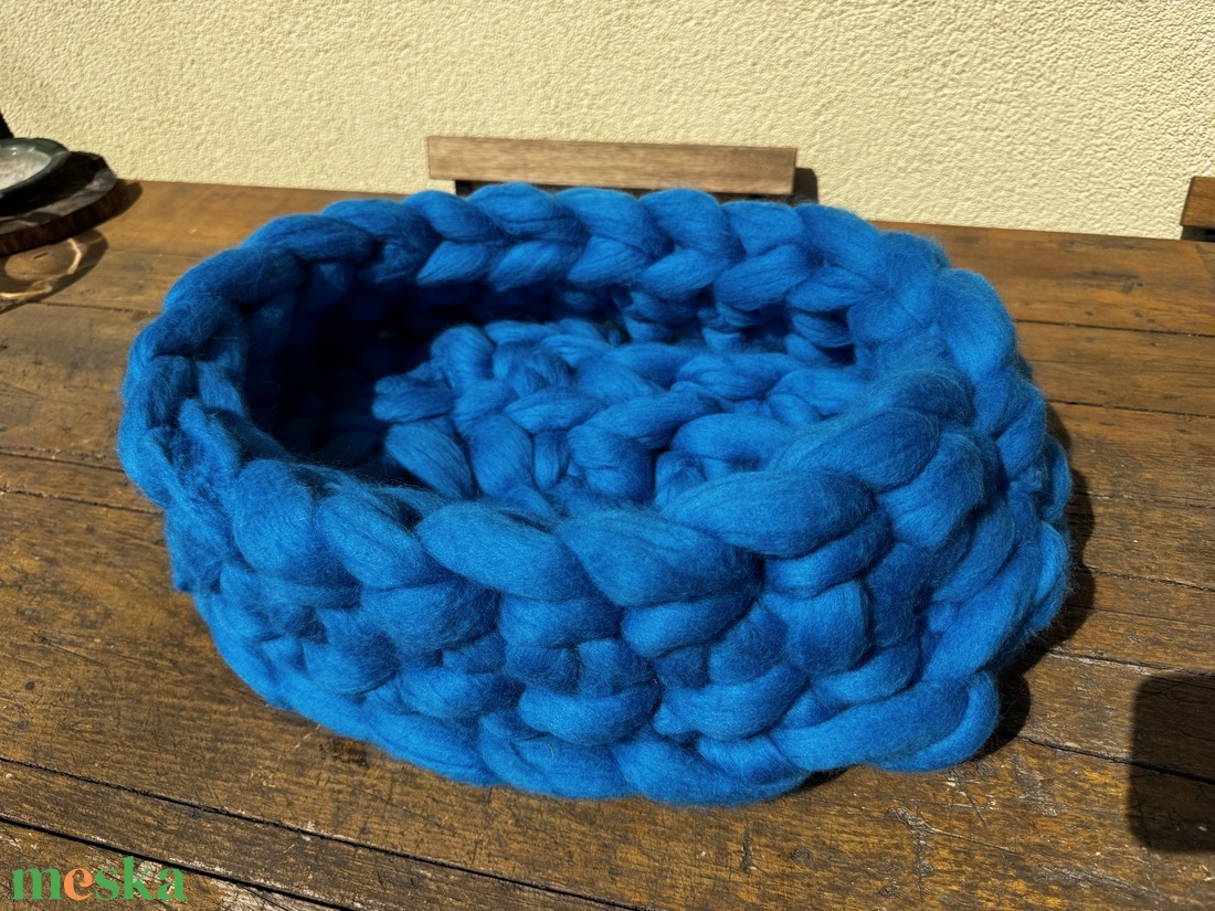 Merinói gyapjú kisállat kosár  - otthon & életmód - macska fekhely - Meska.hu