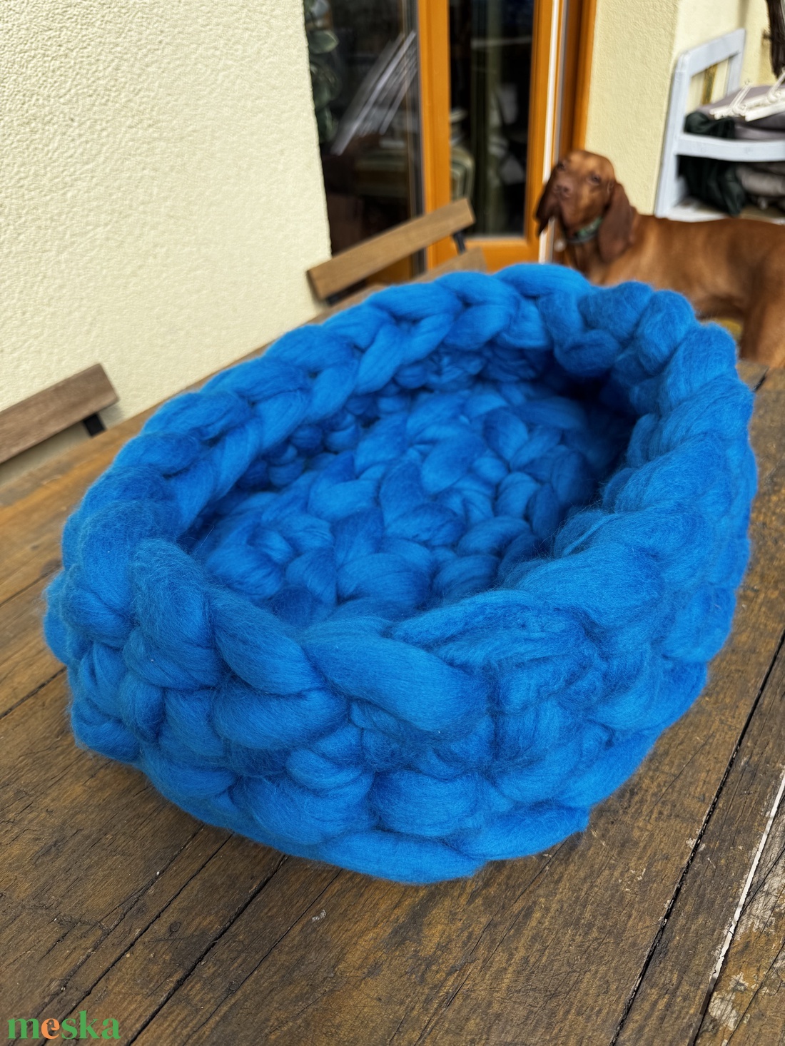 Merinói gyapjú kisállat kosár  - otthon & életmód - macska fekhely - Meska.hu