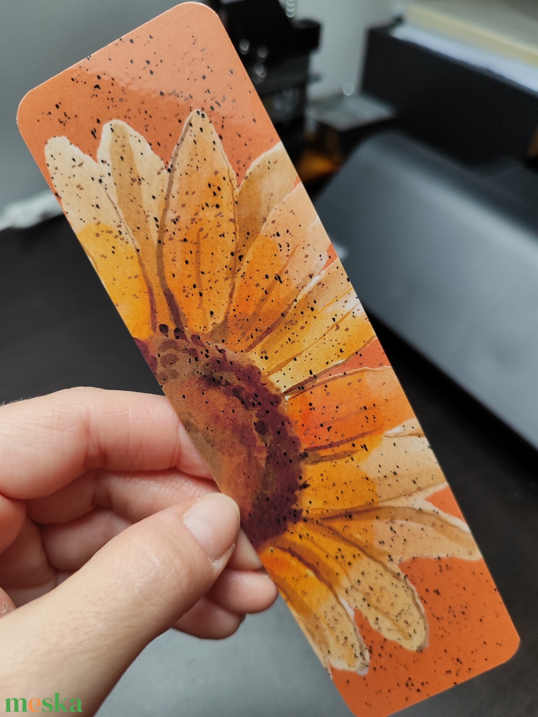 Aranyló napraforgó könyvjelző - könyv & zene - könyvjelző - Meska.hu