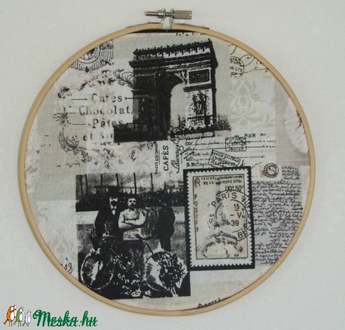 Textil falikép, Párizs - - Meska.hu Textil falikép, Párizs - - Meska.hu