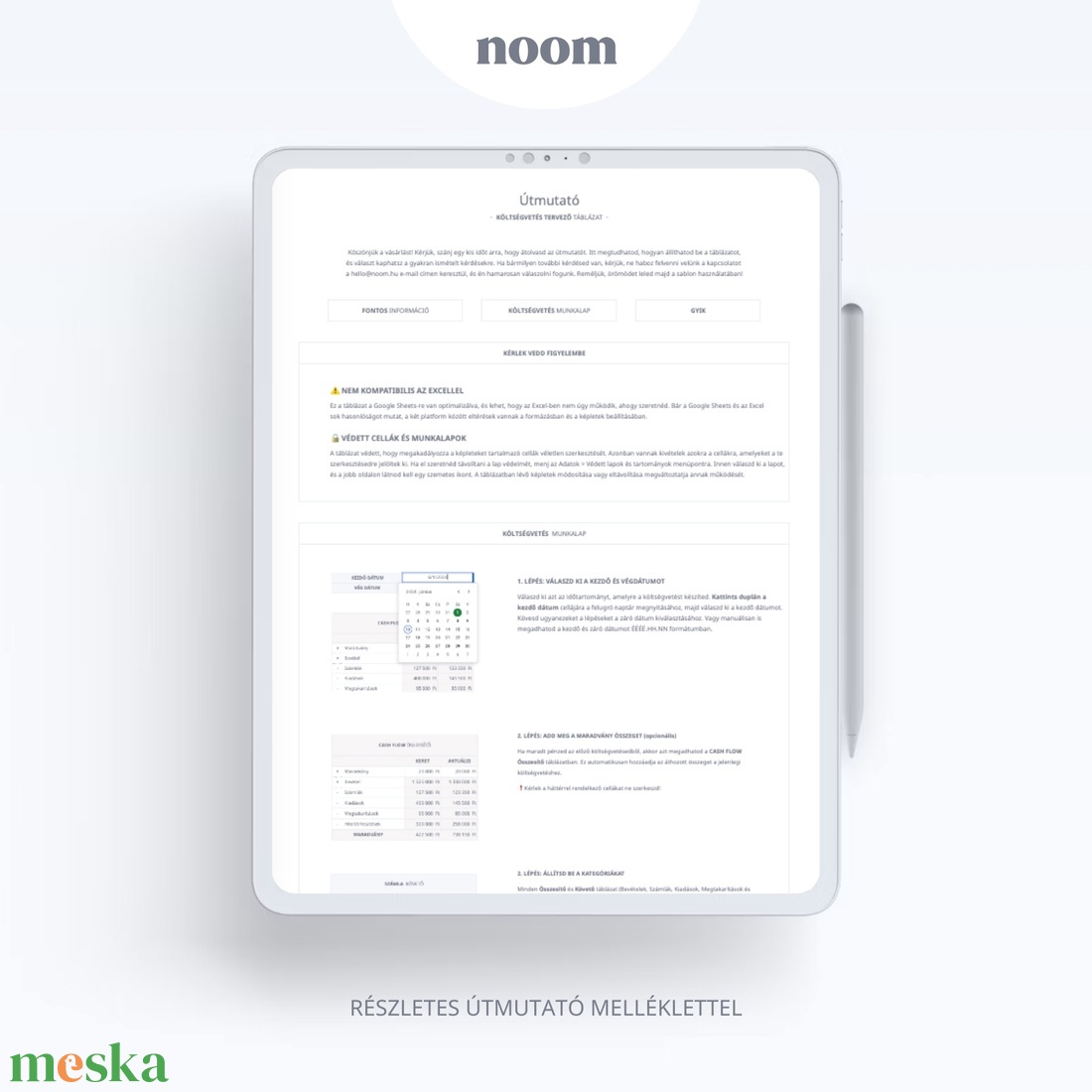 Havi költségvetés követő Google Táblázatok Sablon, Letölthető Digitális követő és tervező - diy (csináld magad) - szabásminta, útmutató - Meska.hu
