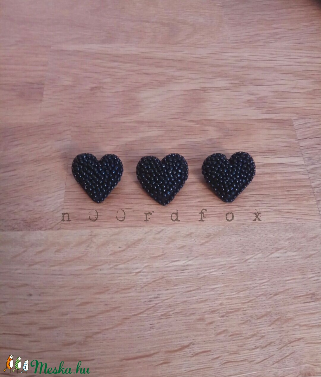 Hímzett szív kitűző III -  - Meska.hu