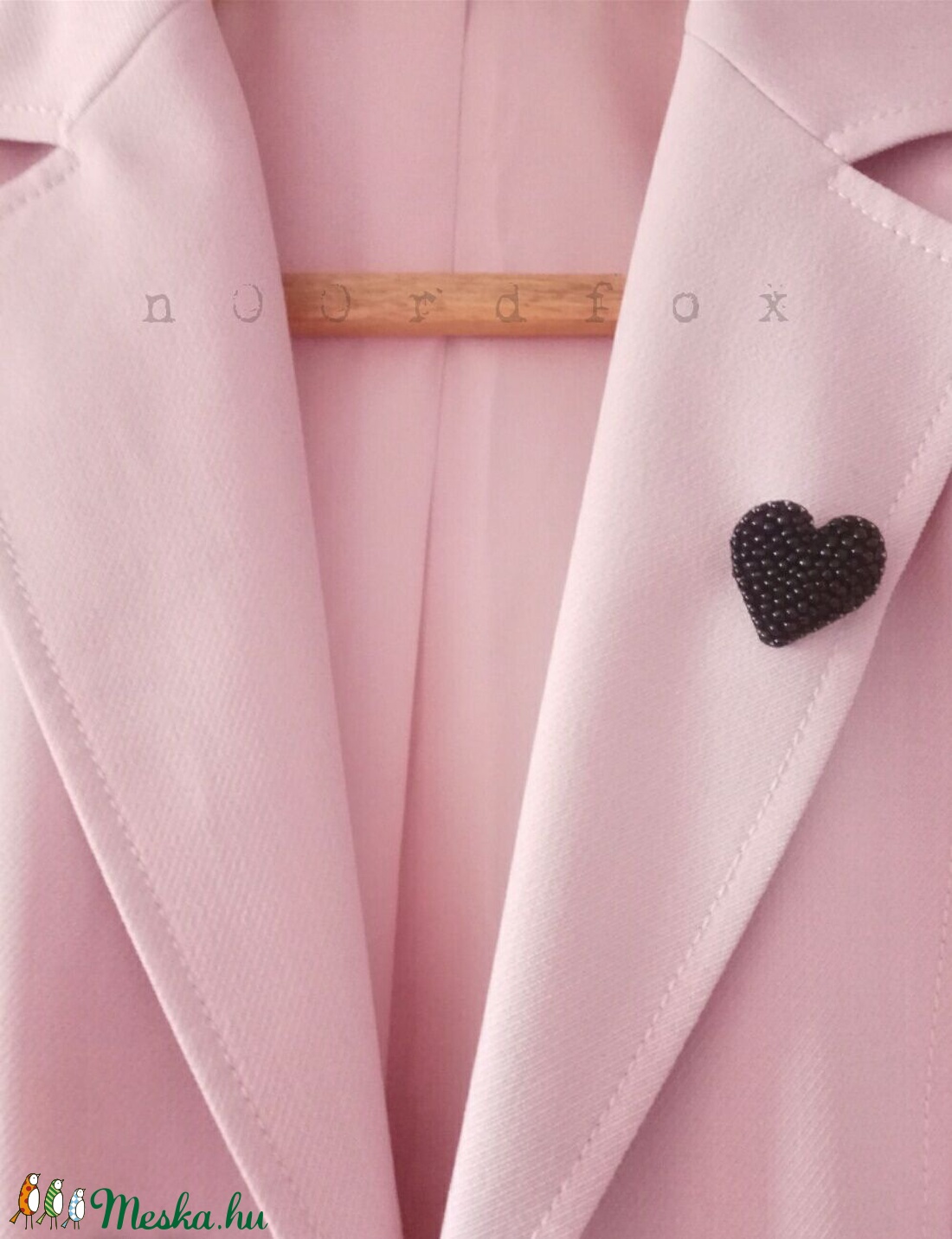 Hímzett szív kitűző III -  - Meska.hu