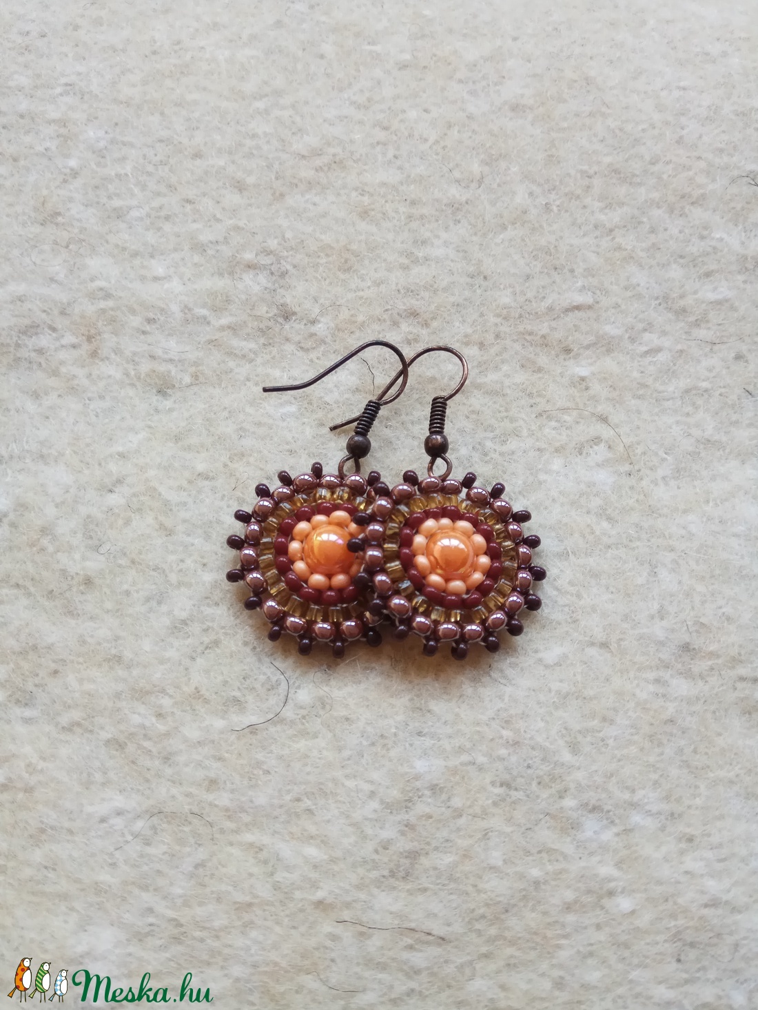 Hille - Agyagos Föld fülbevaló -  - Meska.hu