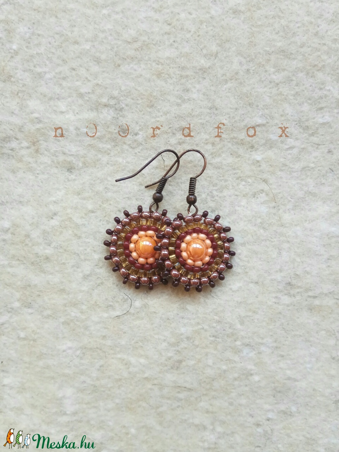 Hille - Agyagos Föld fülbevaló -  - Meska.hu