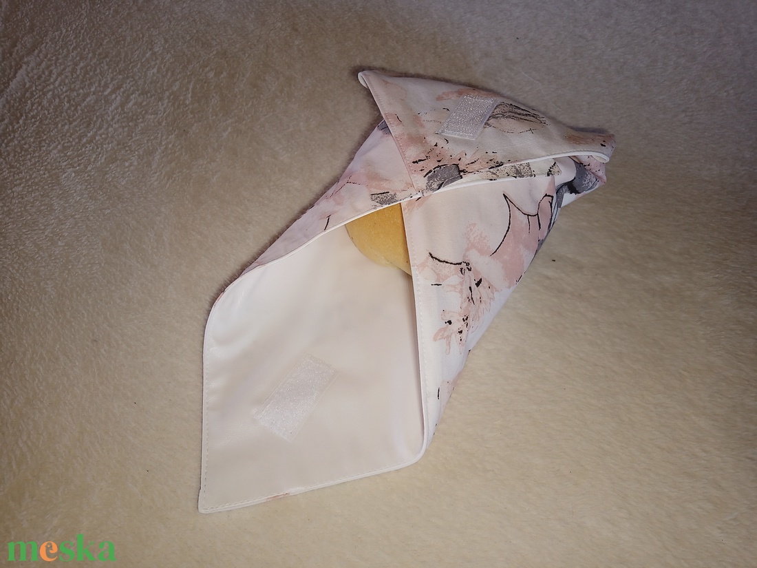 Újraszalvéta, öko szendvicscsomagoló - táska & tok - uzsonna- & ebéd tartó - szendvics csomagoló - Meska.hu