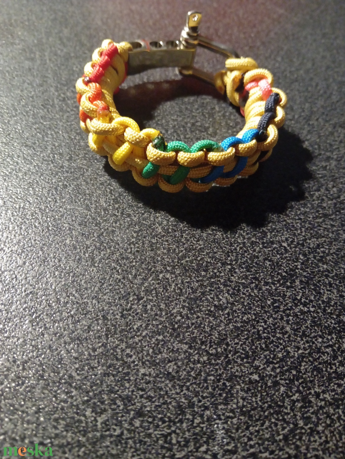 'Arany csakrák' paracord 450 karkötő - ékszer - karkötő - fonott karkötő - Meska.hu