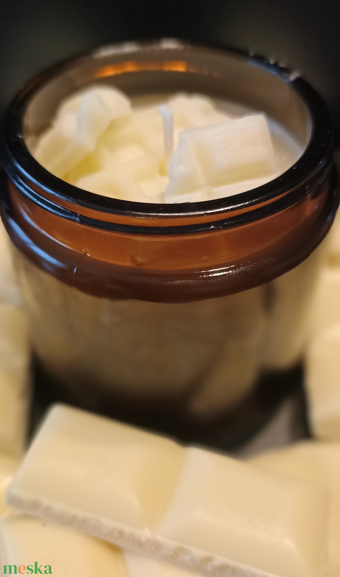 Fehér csokis kókuszos álom - otthon & életmód - gyertya, illat, aroma - gyertya - Meska.hu