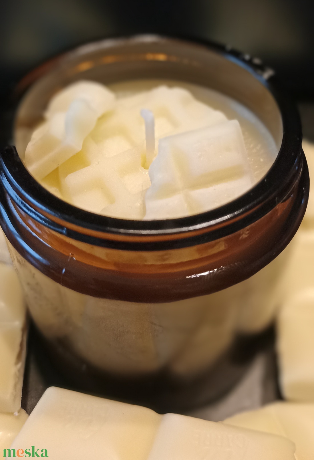 Fehér csokis kókuszos álom - otthon & életmód - gyertya, illat, aroma - gyertya - Meska.hu