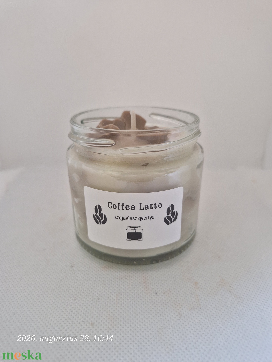 Coffee Latte XL - otthon & életmód - gyertya, illat, aroma - gyertya - Meska.hu