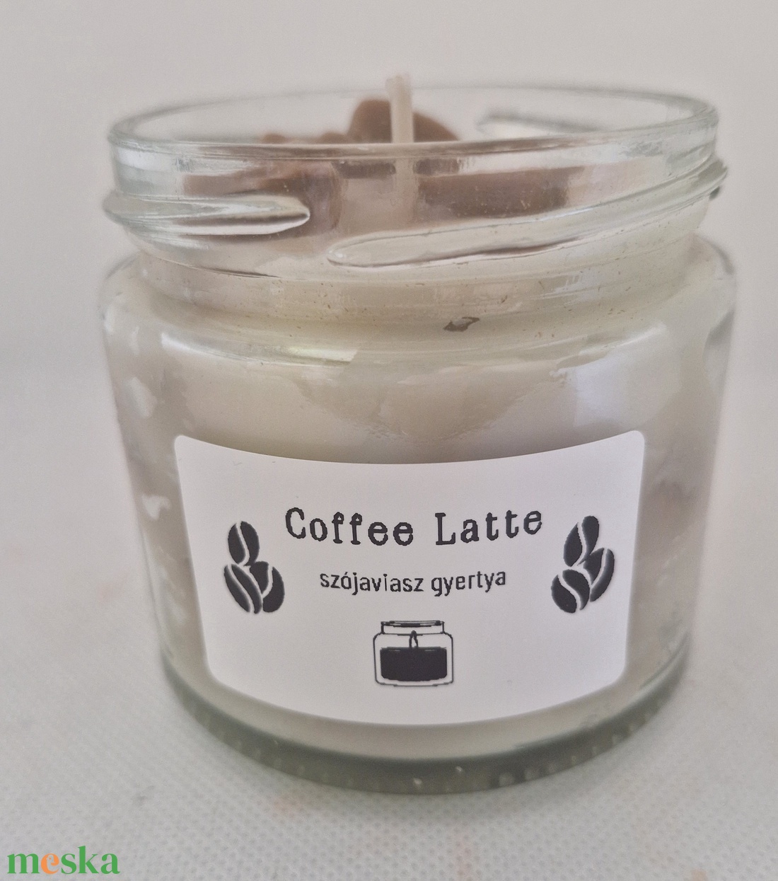 Coffee Latte XL - otthon & életmód - gyertya, illat, aroma - gyertya - Meska.hu