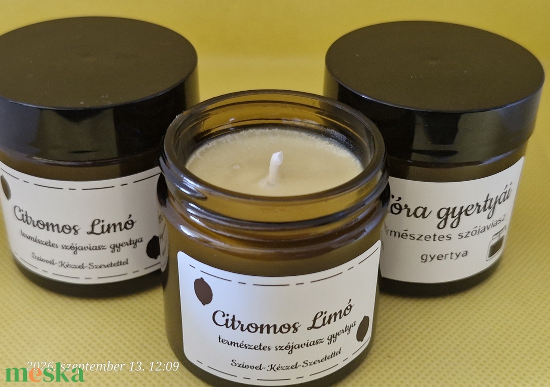 Citromos Limó - otthon & életmód - gyertya, illat, aroma - gyertya - Meska.hu