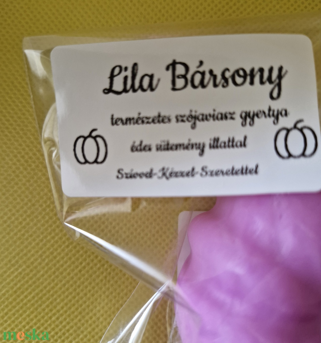 Lila Bársony - otthon & életmód - gyertya, illat, aroma - gyertya - Meska.hu