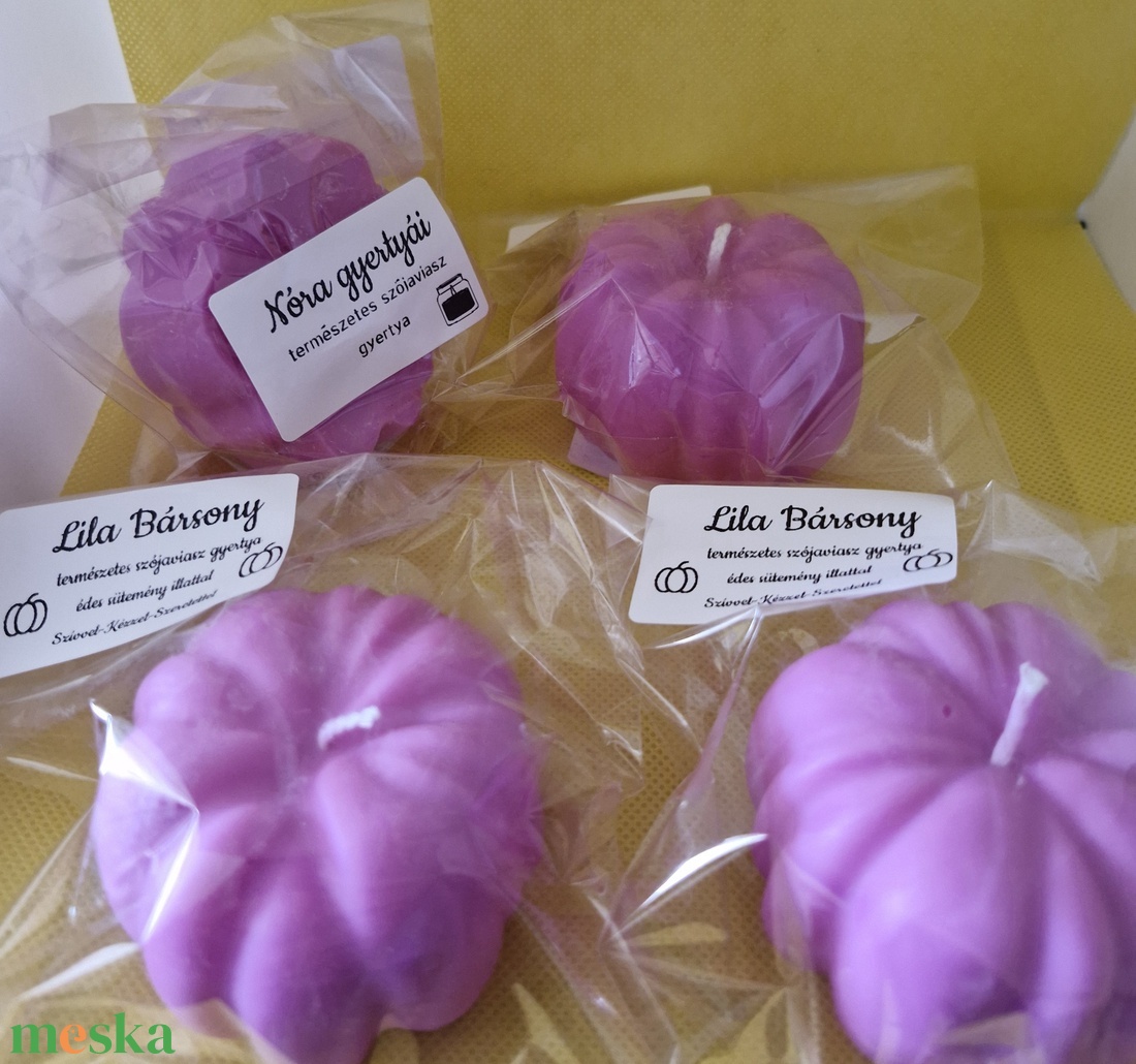 Lila Bársony - otthon & életmód - gyertya, illat, aroma - gyertya - Meska.hu