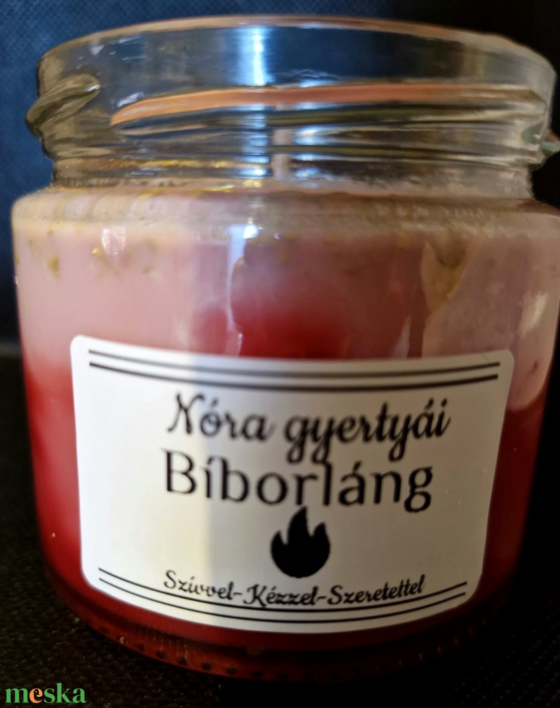Bíborláng (piros) - esküvő - dekoráció - esküvői gyertya - Meska.hu