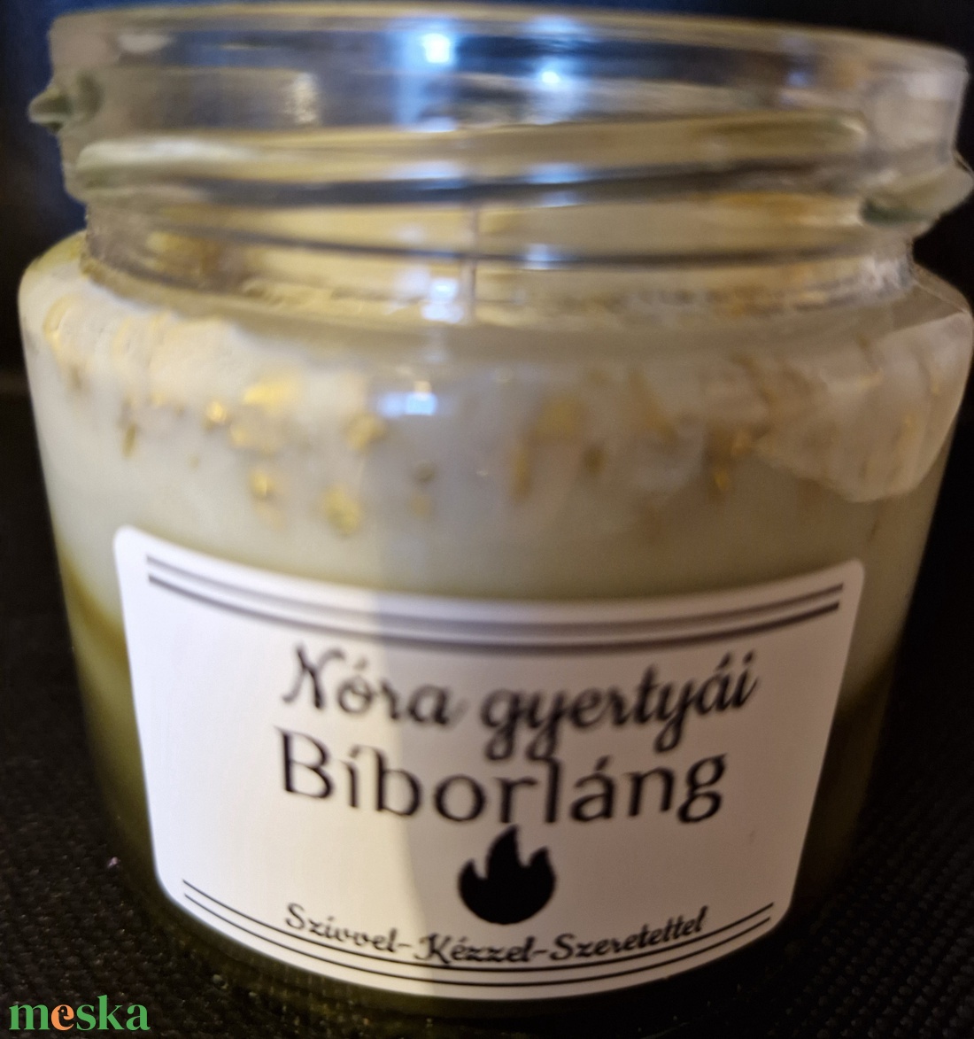 Bíborláng (zöld) - otthon & életmód - gyertya, illat, aroma - gyertya - Meska.hu