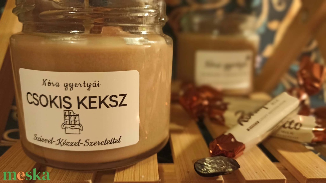 Csokis keksz - otthon & életmód - gyertya, illat, aroma - gyertya - Meska.hu