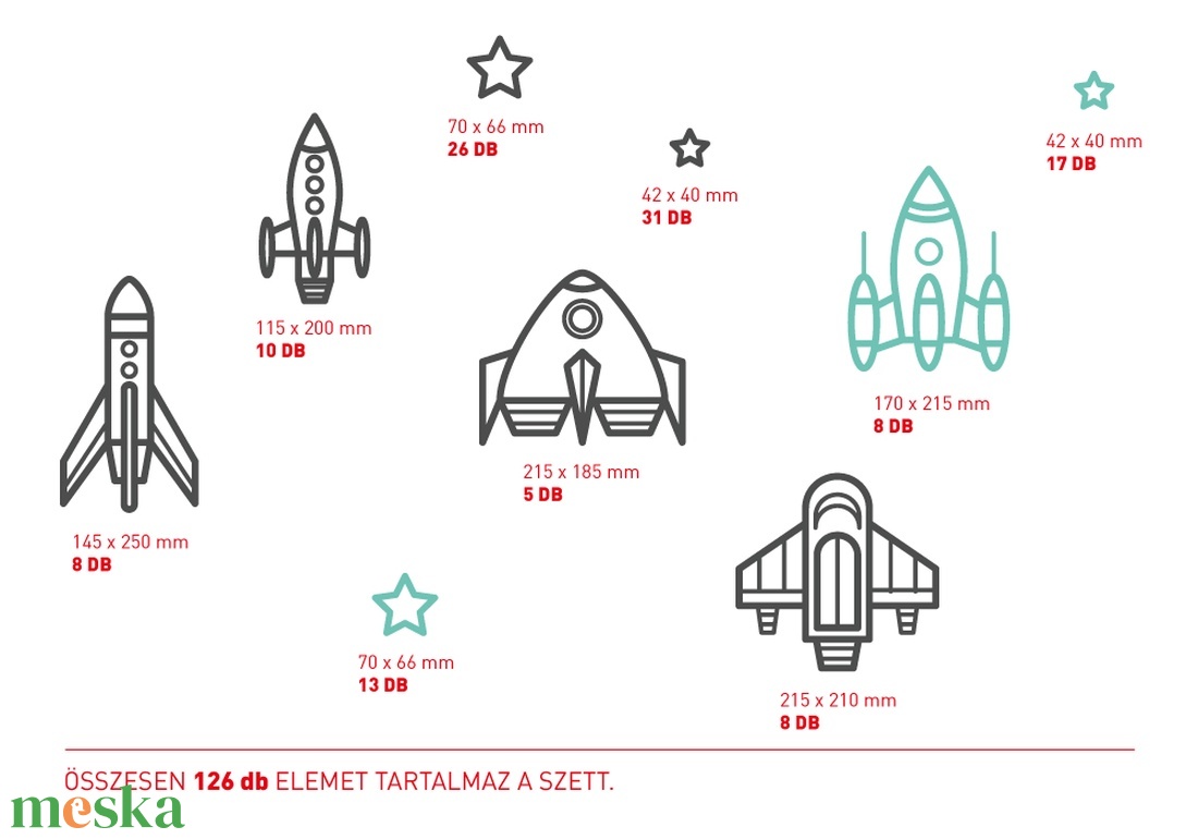 Falmatrica_ŰRUTAZÁS dekor gyerekszobába_126 db-os - otthon & lakás - dekoráció - falmatrica & tapéta - Meska.hu Falmatrica_ŰRUTAZÁS dekor gyerekszobába_126 db-os - otthon & lakás - dekoráció - falmatrica & tapéta - Meska.hu