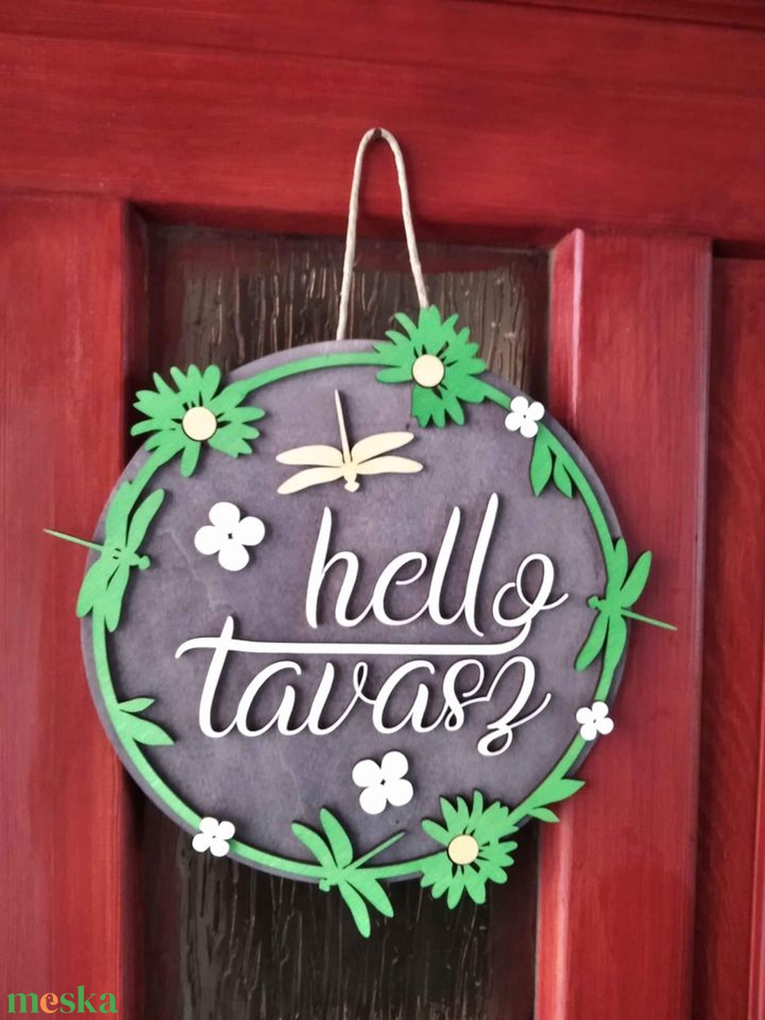 Fából készült egyedi ajtódísz akciós termékkép 1